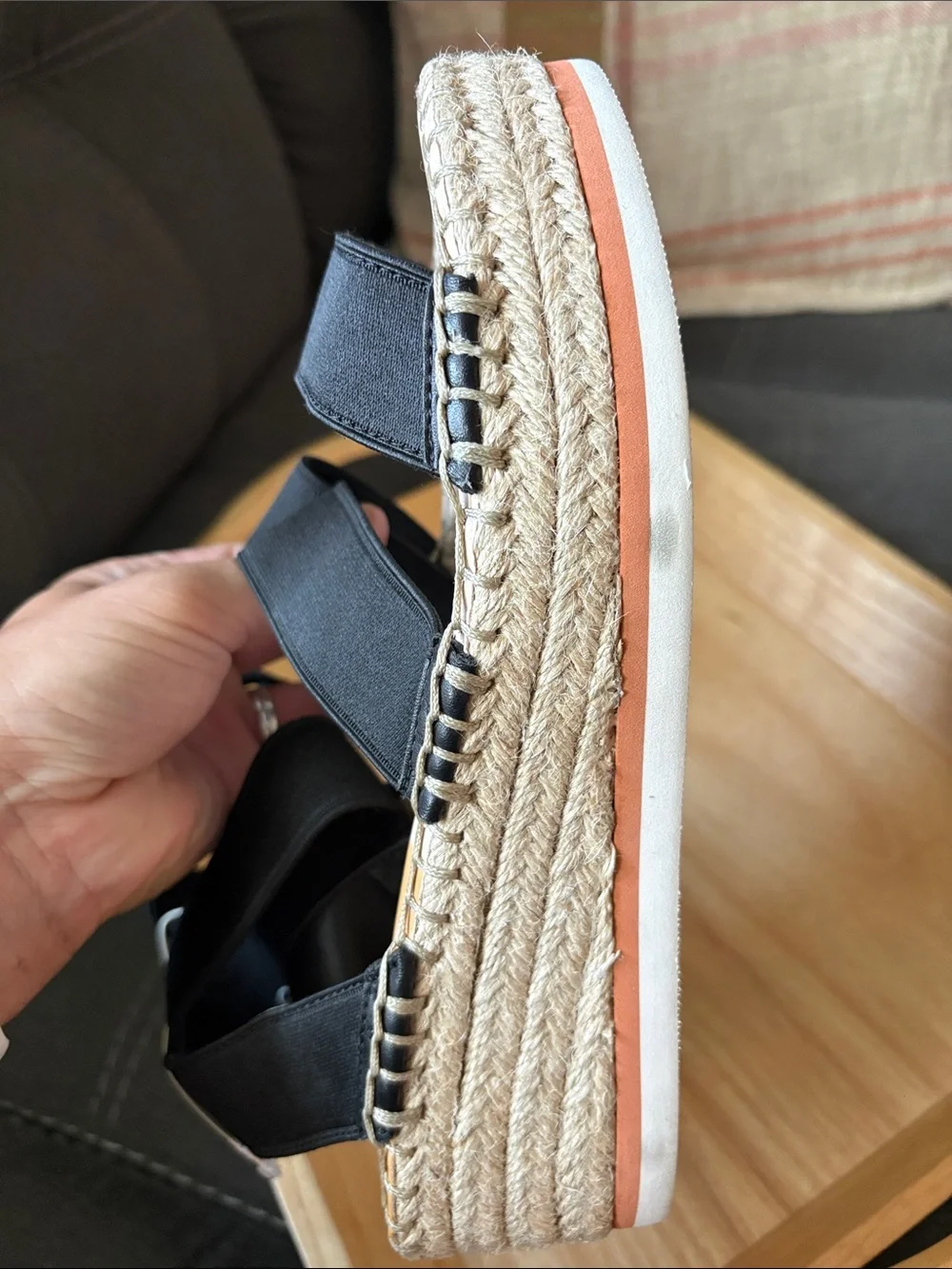 Dolce Vita Black Espadrille Platform Sandals with Elastic Straps